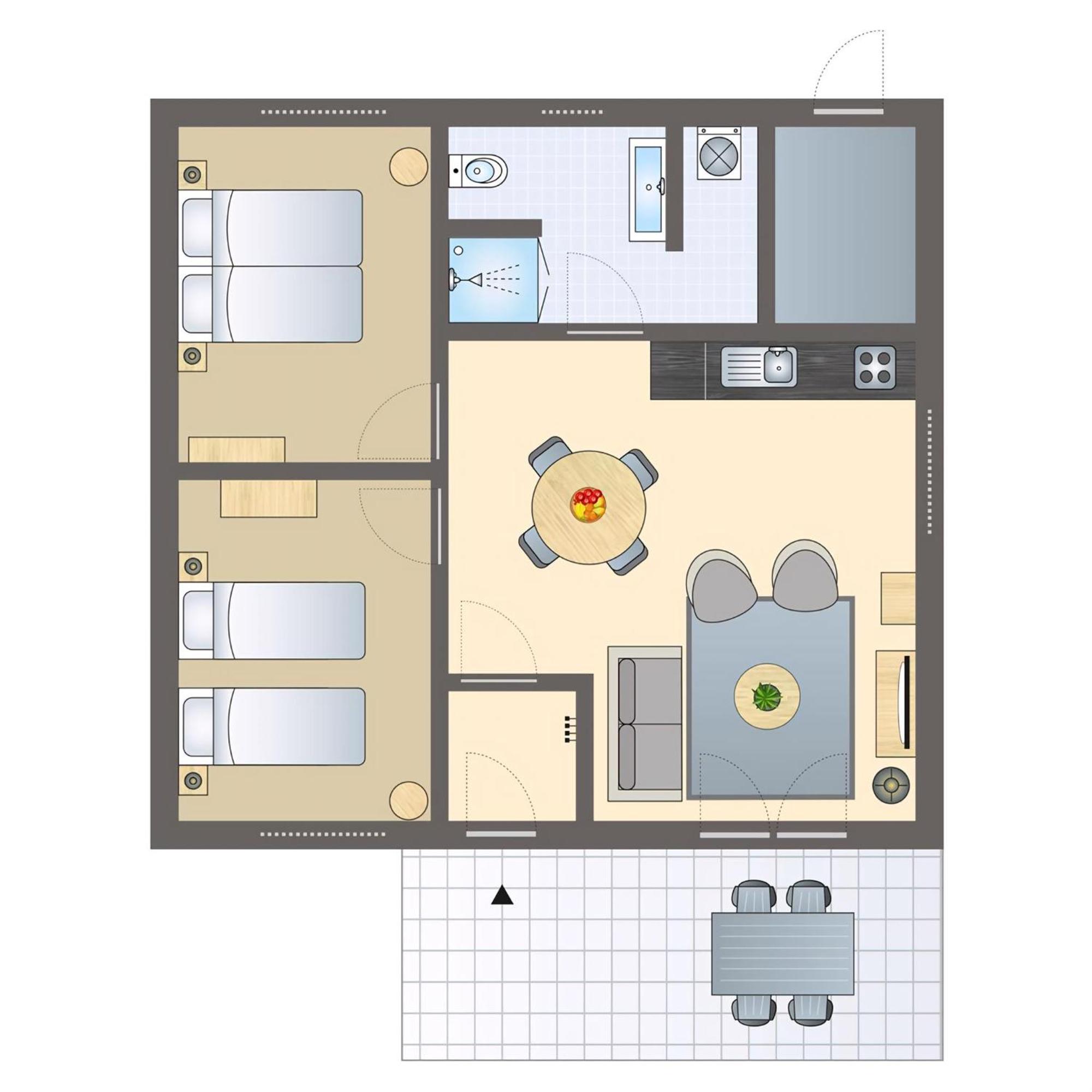 Bungalow mit 2 Schlafzimmern